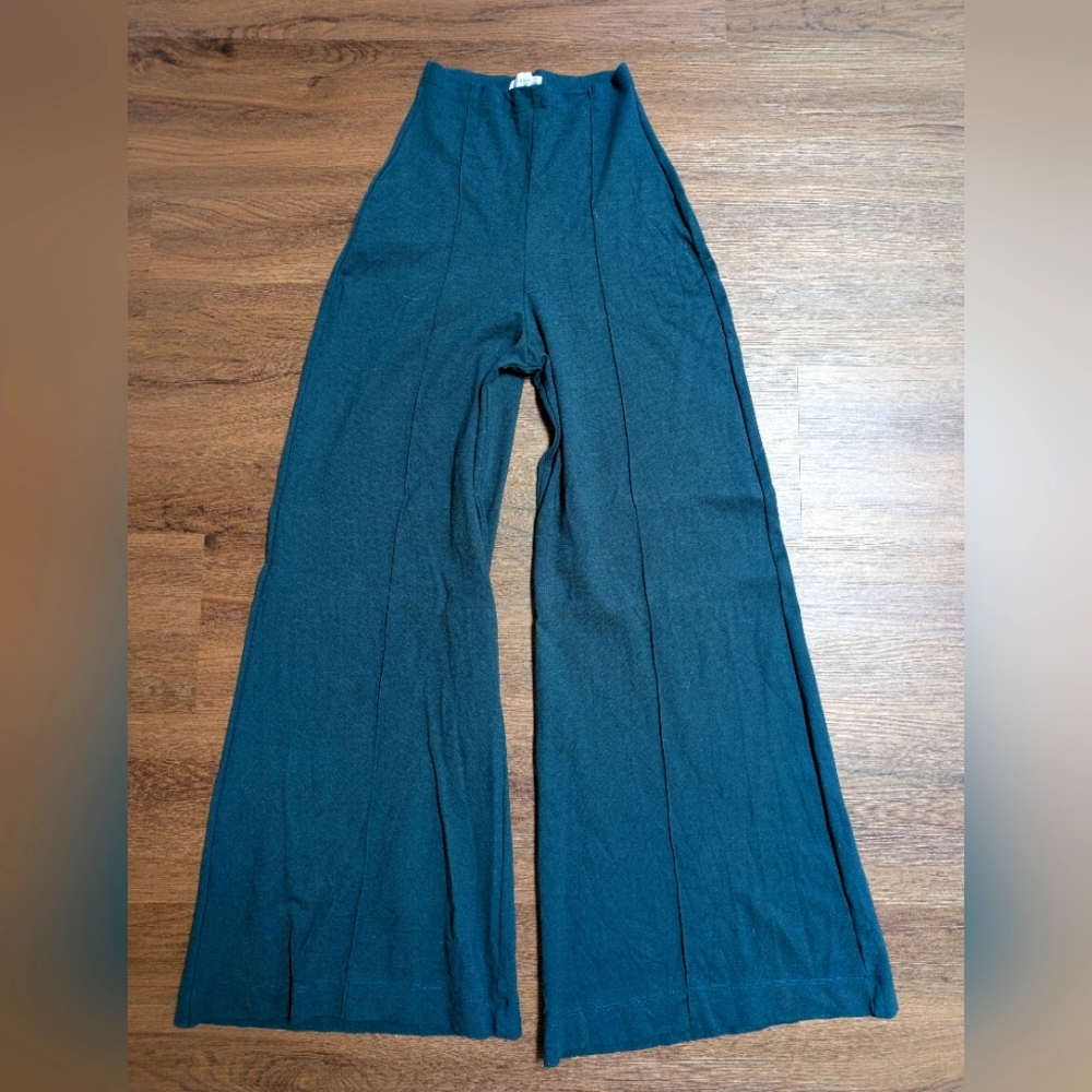 Ripley Rader Ponte Knit Wide Leg Cropped Pants, Size 2/Small Forest Green